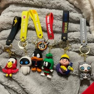Cartoon Character Keychains Set